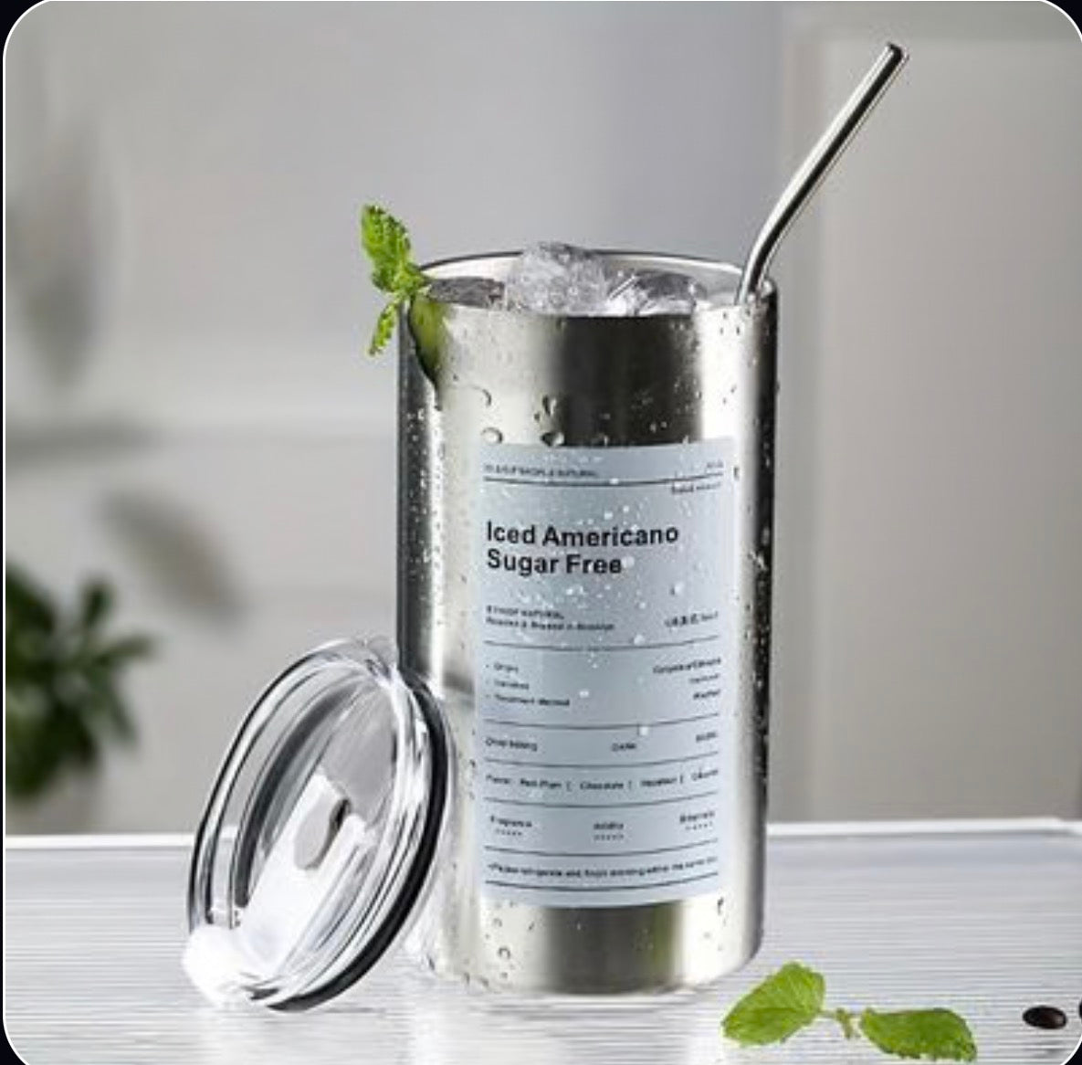1pc 20oz Insulated Stainless Steel Tumbler with Lid